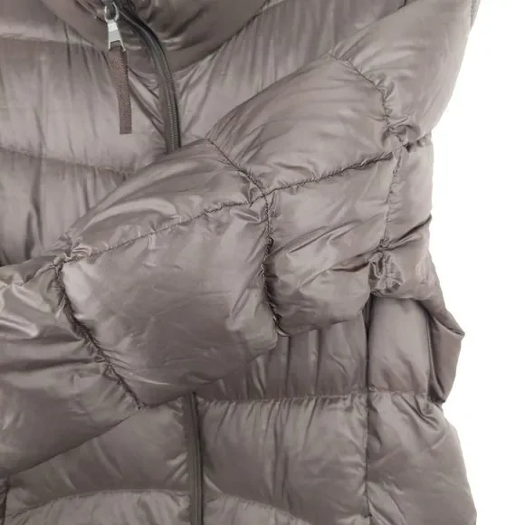 Uniqlo Dark Brown Ultra Light Down Jacket Coat Size Small Approx UK 8 - Picture 5 of 16